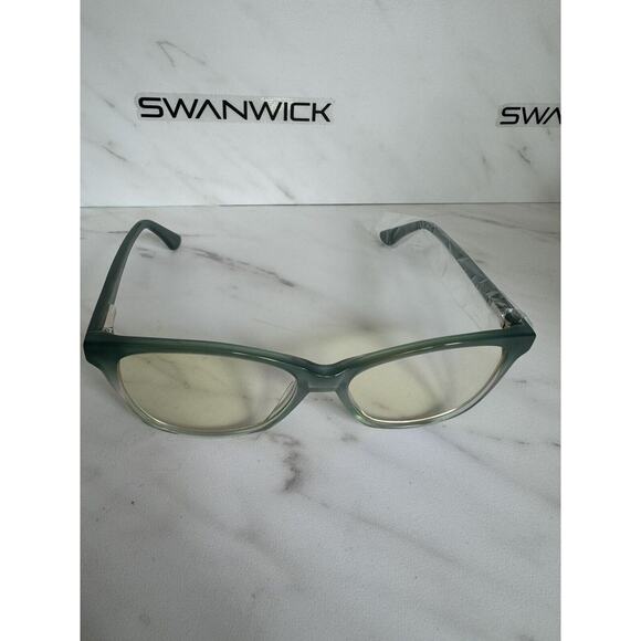 Swanwick Day Cat Eye Glasses (regular fit)  Blue Light Blocking Teal Ref 1016 - Picture 2 of 10